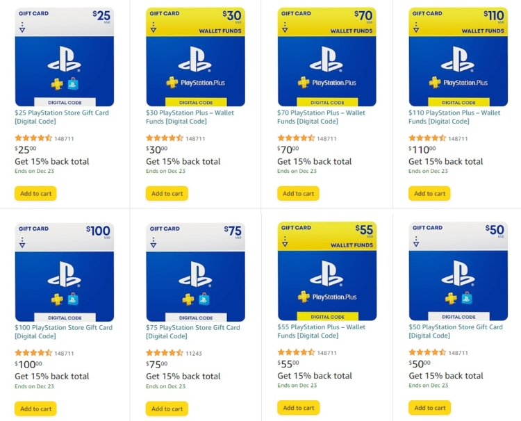 EXPIRED)  Prime Cardholders: Get 15% Back On PlayStation Store, Xbox  & Roblox Gift Cards - Gift Cards Galore