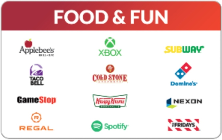 ChooseYourCard Food & Fun Gift Card