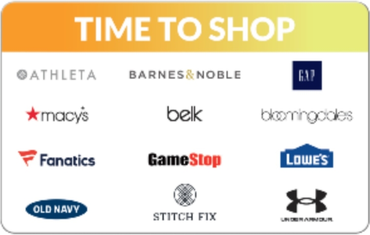 ChooseYourCard Time To Shop Gift Card