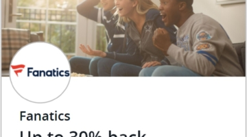 Fanatics Chase Offer 30% back