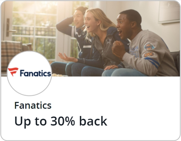 Fanatics Chase Offer 30% back