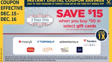 Food City gift card deal 12.15.23