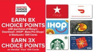 Giant Food Stores Martin's gift card deal 12.08.23