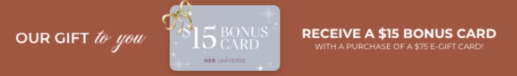 Her Universe bonus card deal