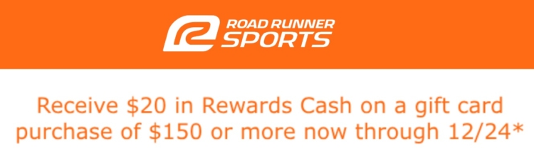 Road Runner Sports gift card Rewards Cash deal