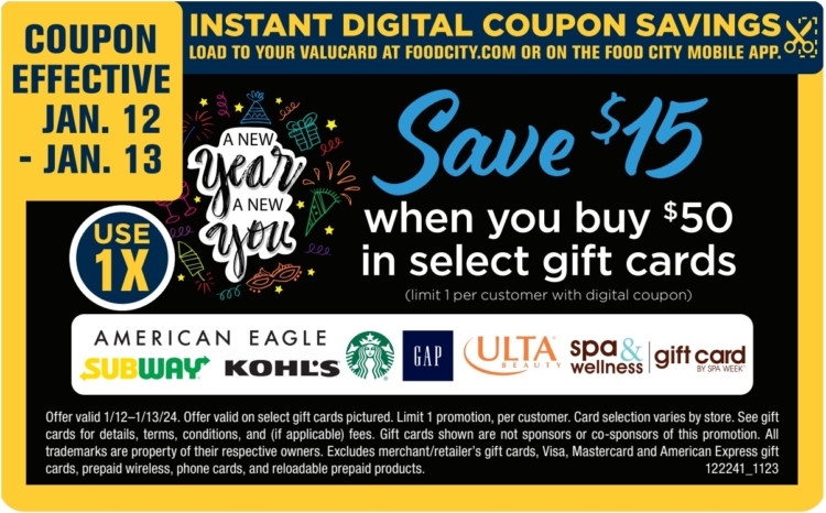 Food City gift card deal 01.12.24
