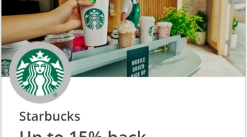 Starbucks Chase Offer 15% back
