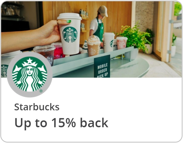 Starbucks Chase Offer 15% back