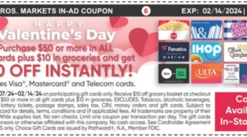 Stater Bros gift card deal 02.06.24