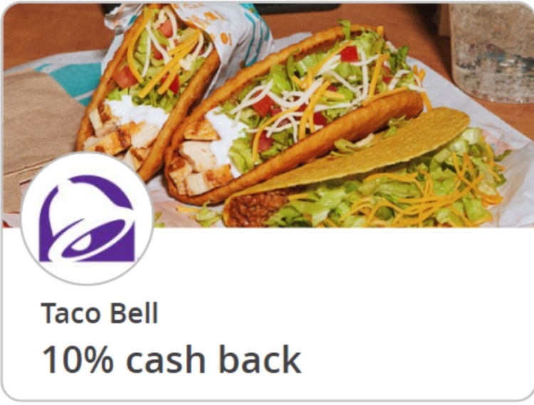 Taco Bell Chase Offer 10% back