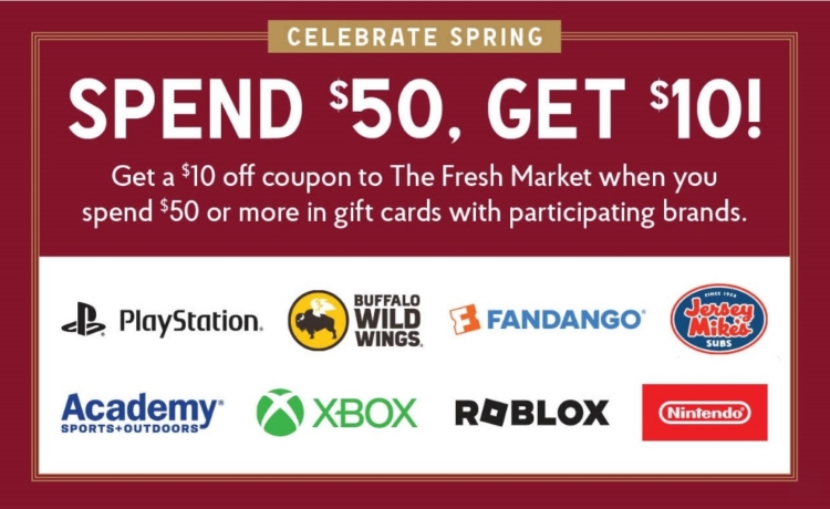 The Fresh Market gift card deal 03.07.24