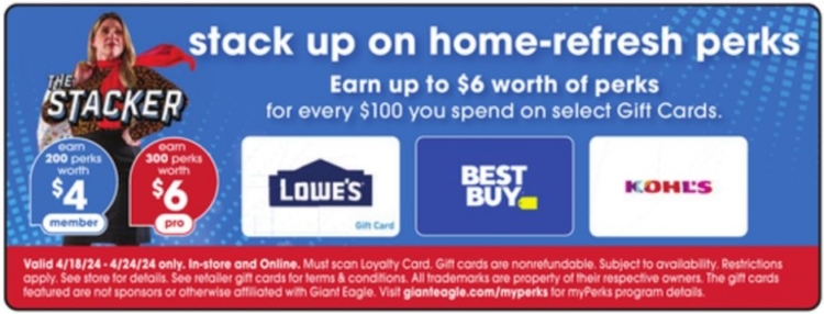 Giant Eagle gift card deal 04.18.24