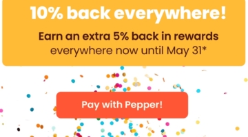Pepper Rewards 10% Back Everywhere