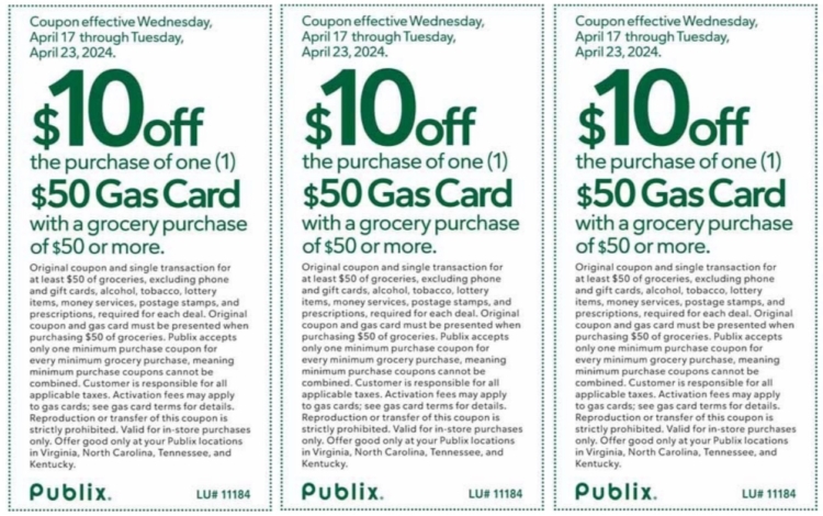 Publix gas gift card deal 04.17.24