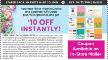 Stater Bros gift card deal 04.24.24