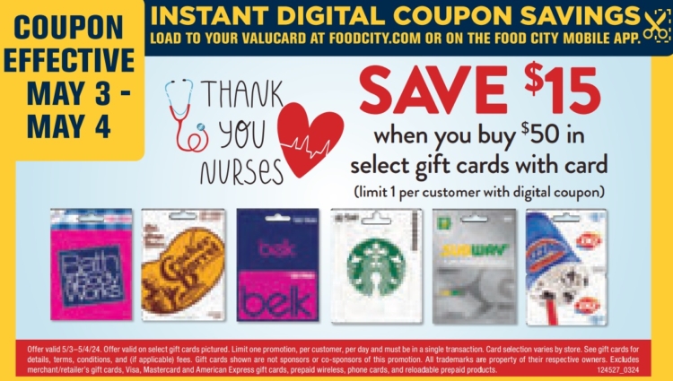 Food City gift card deal 05.01.24