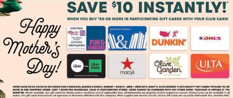 Foodtown Gift Card Deal 05.03.24