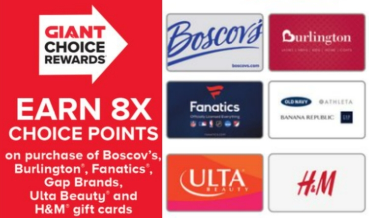 Giant Food Stores Martin's gift card deal 05.02.24