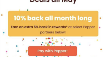 Pepper Rewards 10% back select brands