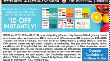 Stater Bros gift card deal 05.15.24