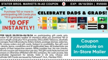 Stater Bros gift card deal 05.29.24