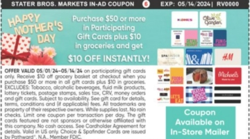 Stater Bros gift card deal