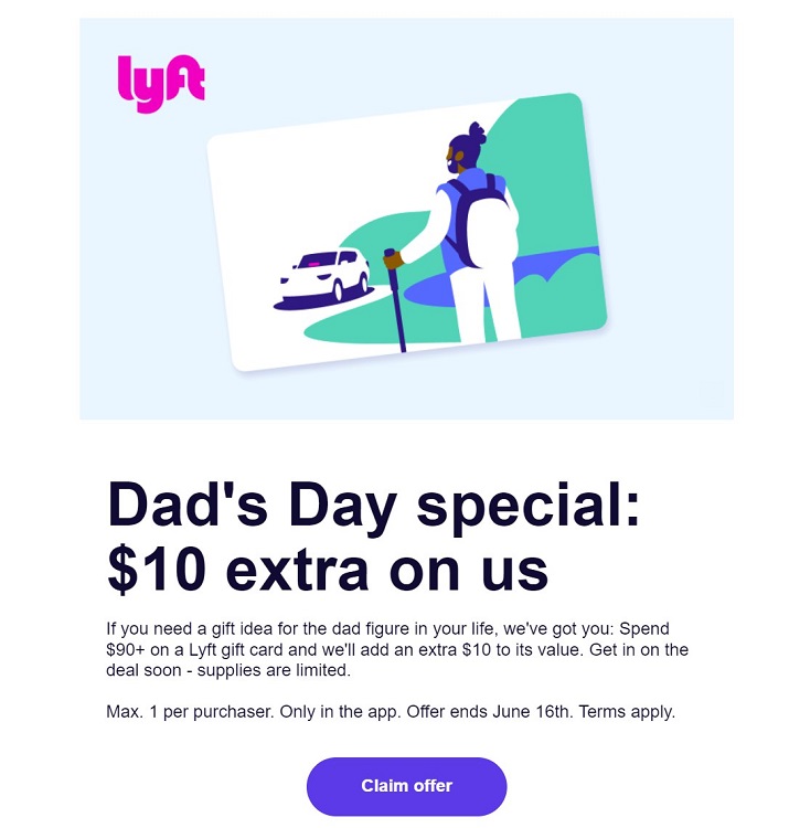 Lyft gift card deal