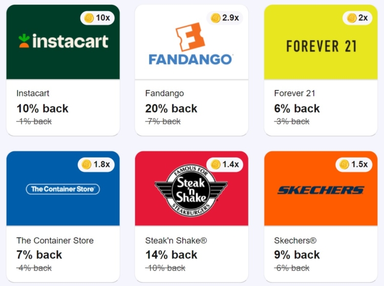 Raise Slide boosted cashback rates