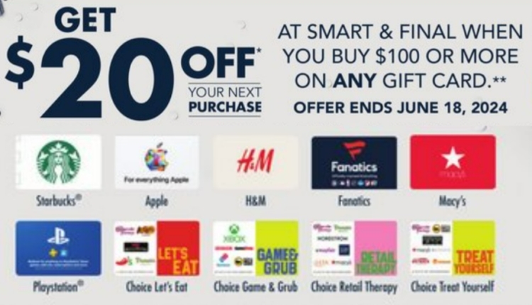 Smart & Final gift card deal 06.12.24