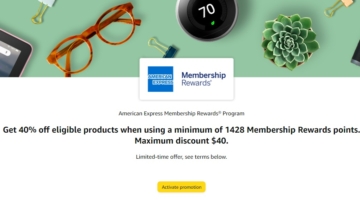 Amazon American Express Membership Rewards 40% off