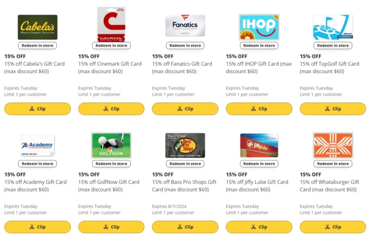 H-E-B gift card deal 07.31.24