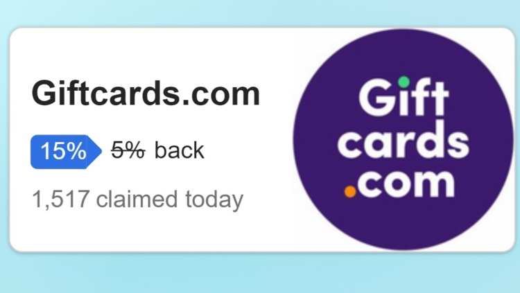 Microsoft Bing Giftcardsdotcom 15% cashback