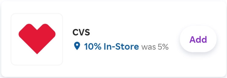 CVS Rakuten 10% 10x