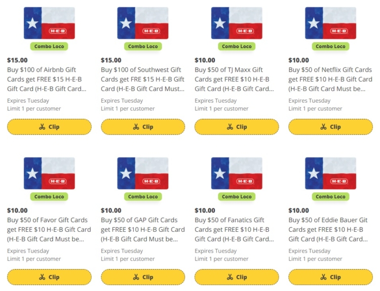 H-E-B gift card deals 08.28.24