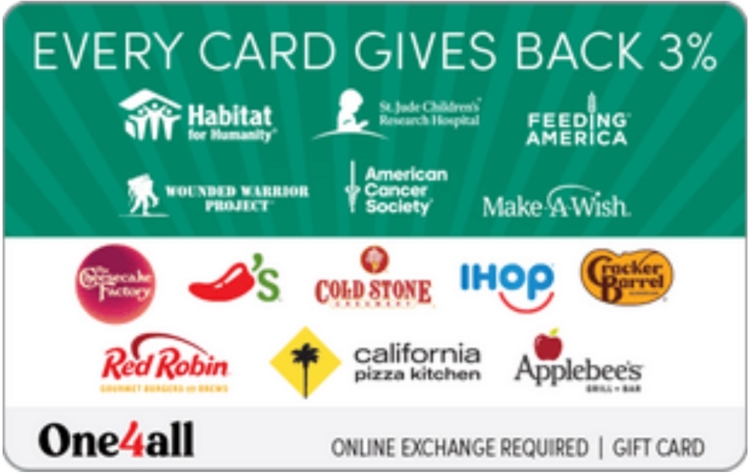 One4All Giving Good Gratitude Gift Card