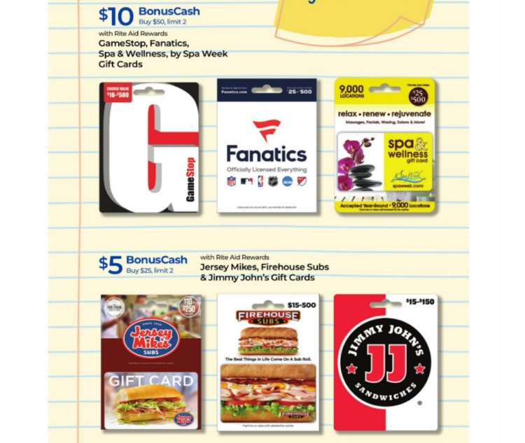 Rite Aid gift card deal 08.04.24