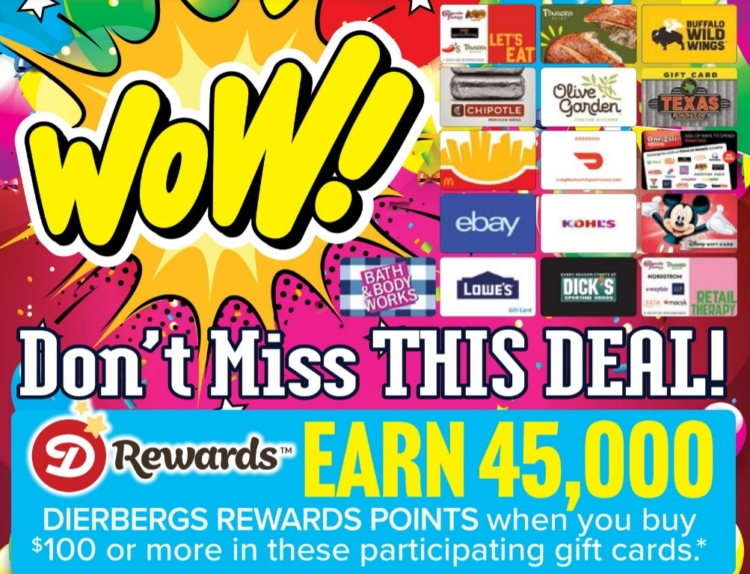Dierbergs gift card deal 09.10.24