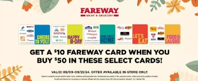 Fareway gift card deal 09.09.24.