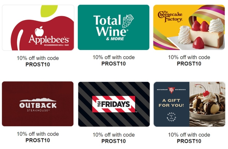 Giftcardsdotcom promo code PROST10