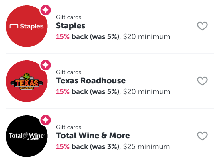 Ibotta gift card deals 09.09.24