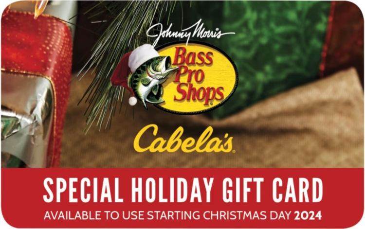 Bass Pro Shops Cabela's holiday 2024 gift card